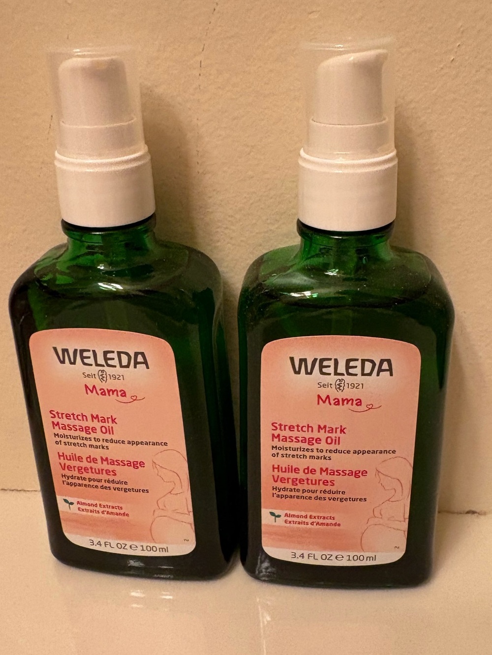 Weleda Mama Stretch Mark Body Massage Oil 3.4 oz 2 bottles